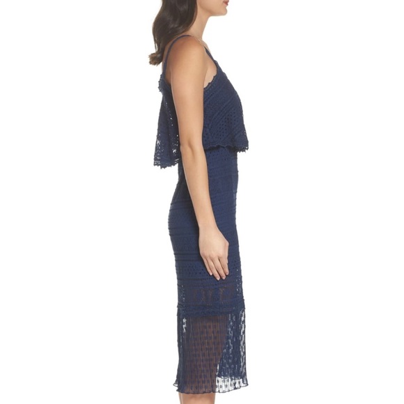 ๐๐ Foxiedox แฆ Strappy Lace Midi Dress แฆ Midnite - Picture 7 of 8